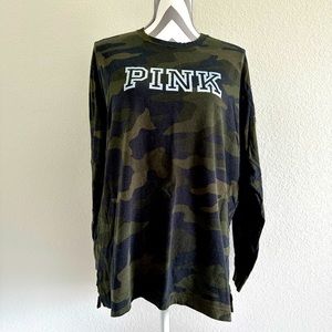 PINK Long Sleeve Campus Tee